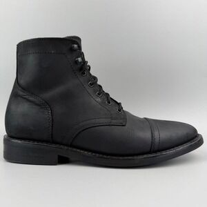 Thursday Boot Company Captain Boots Mens Size 11.5 Matte Black Leather Lace Up